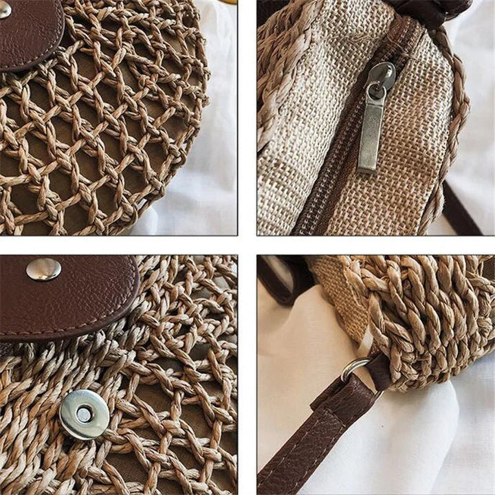 Lina sac bandoulière en paille tressée