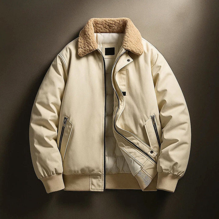Veste bomber avec col en laine