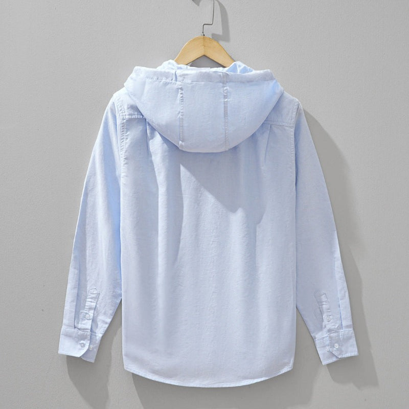 Camicia con cappuccio in lino