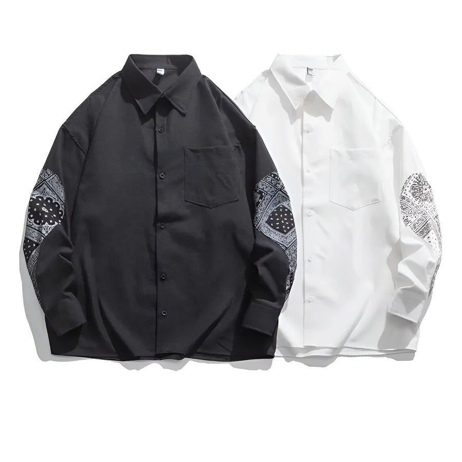 Chemise en coton à motif cachemire
