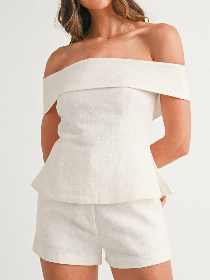 Ensemble deux pièces en coton et lin