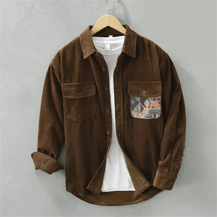 Camicia in velluto a coste Patch-Theory