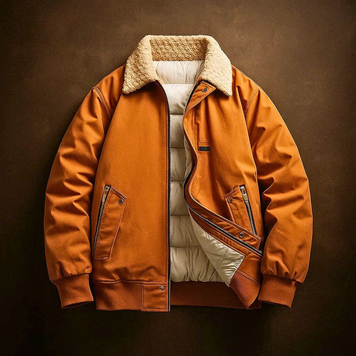 Veste bomber avec col en laine