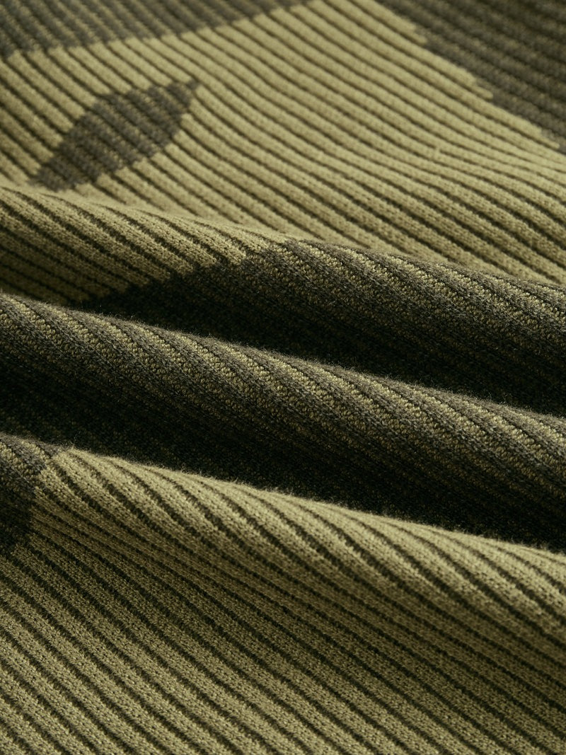 Robe moulante en maille camouflage