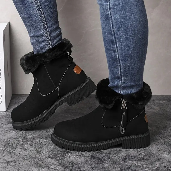 Bottes d'hiver pour femmes avec doublure plush