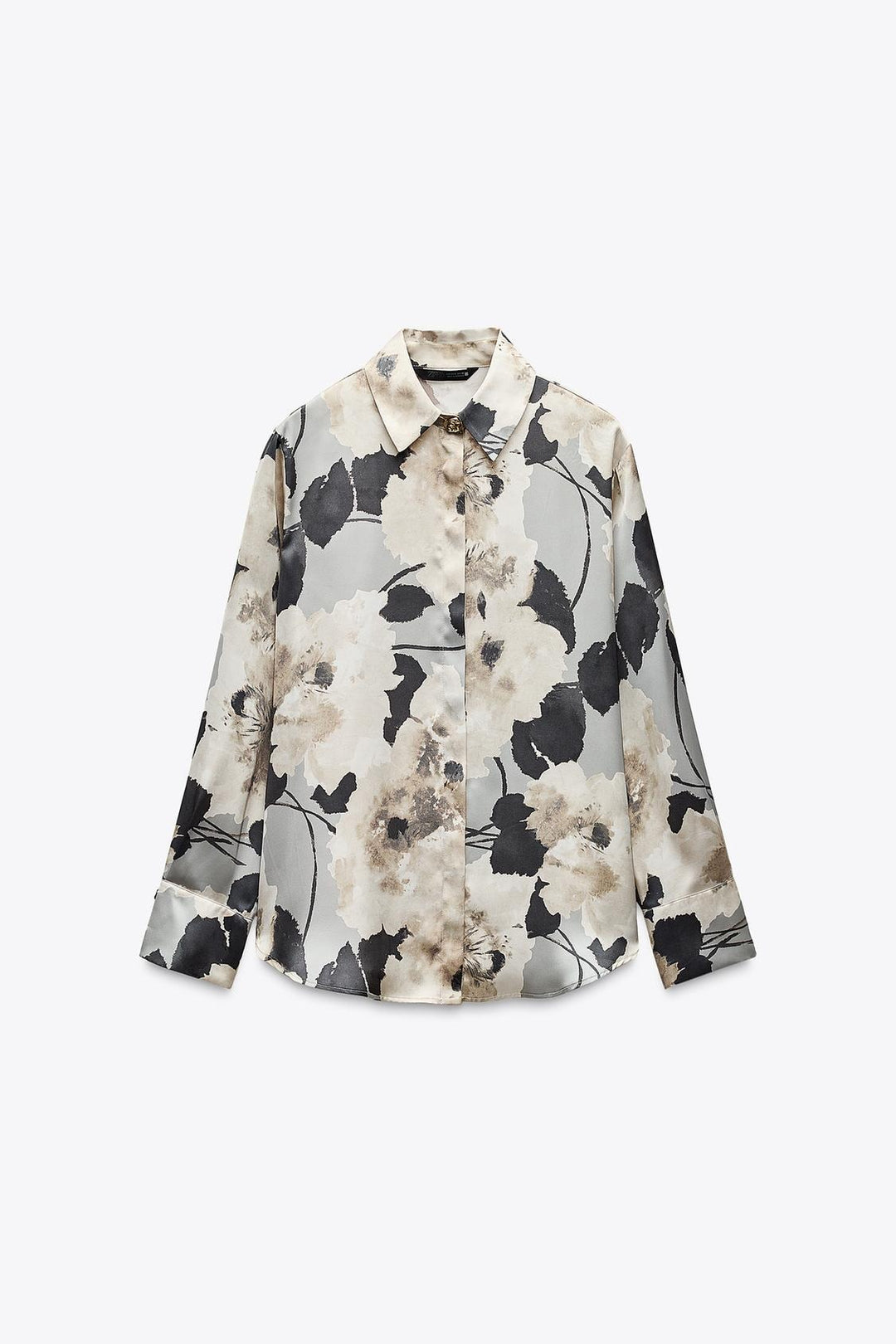 Chemise imprimée effet satin