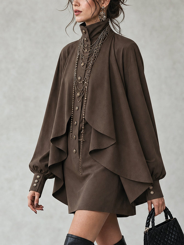 Ophelia | Mini Vestido con Capucha Alta