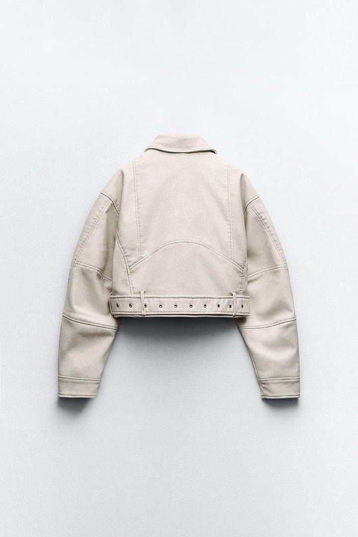 Veste de motard en simili cuir