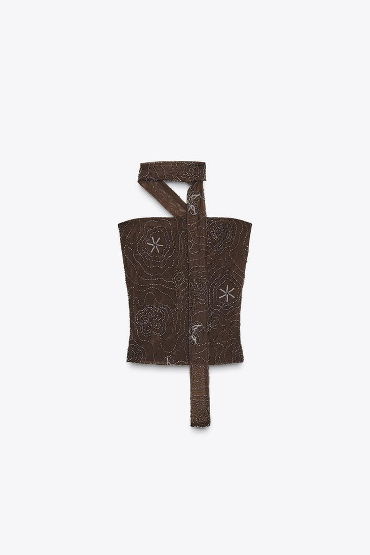 Ensemble orné de perles et sequins