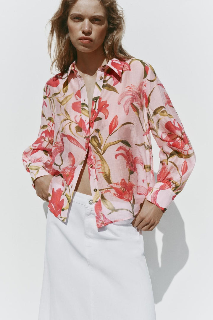 Chemise à imprimé floral