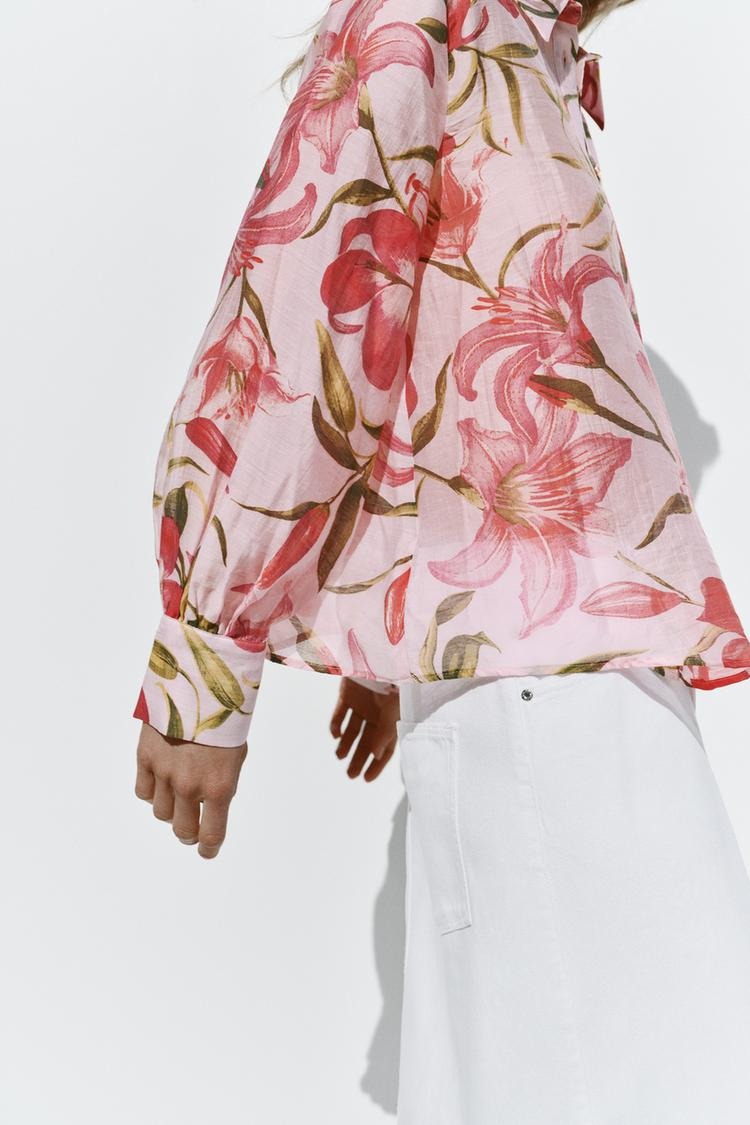 Chemise à imprimé floral
