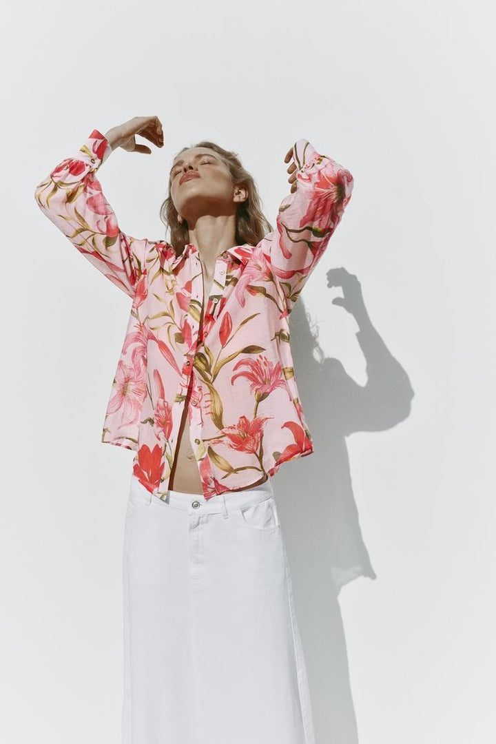 Chemise à imprimé floral
