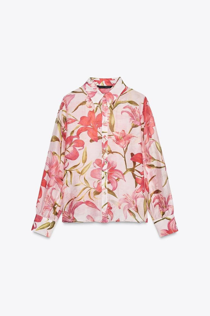 Chemise à imprimé floral