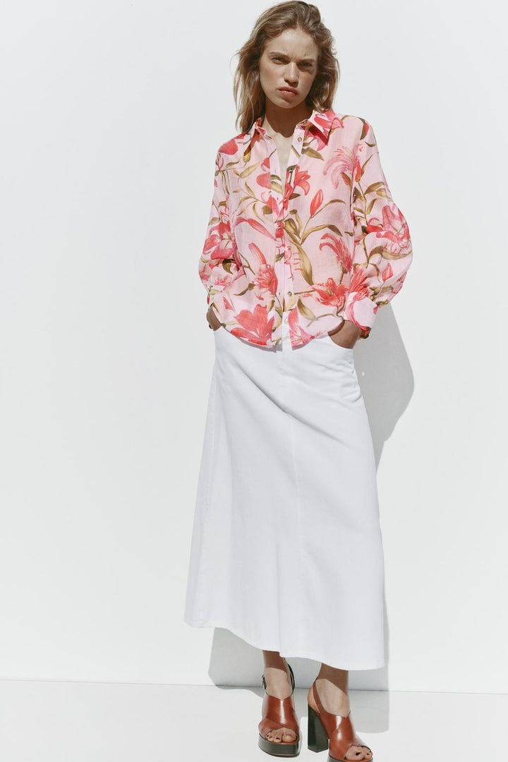 Chemise à imprimé floral