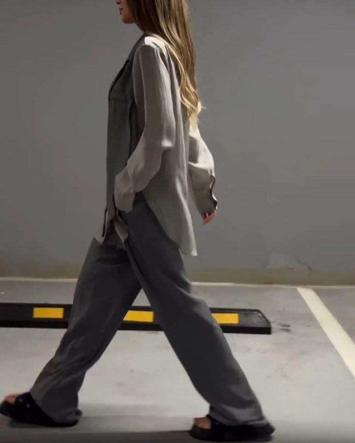 Ensemble deux pièces chemise et pantalon – Léger et respirant