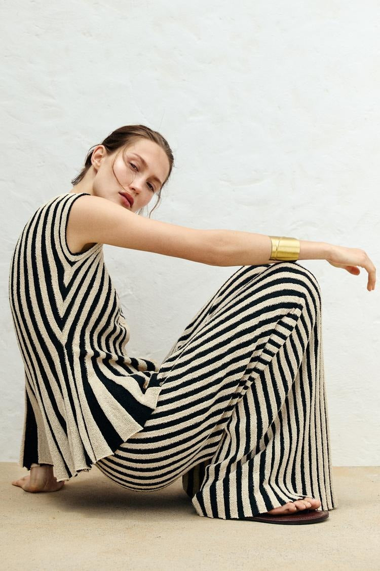 Ensemble à Rayures en Maille