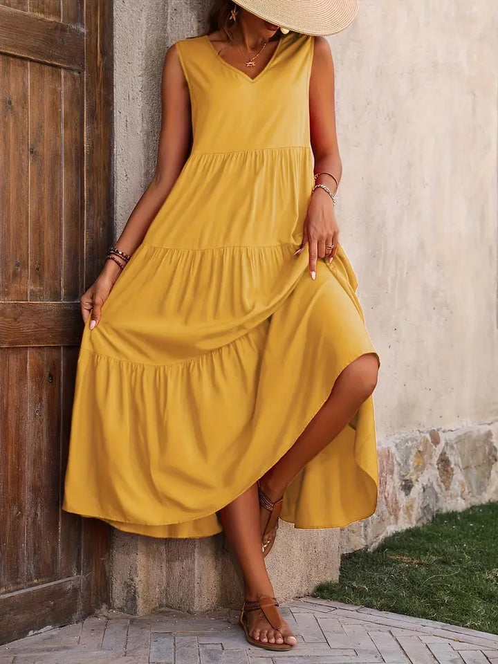 Robe débardeur ample sans manches décontractée
