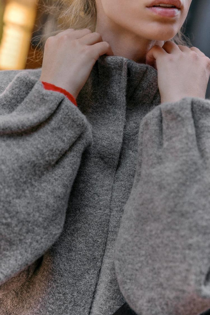 Ensemble veste bomber et jupe en maille