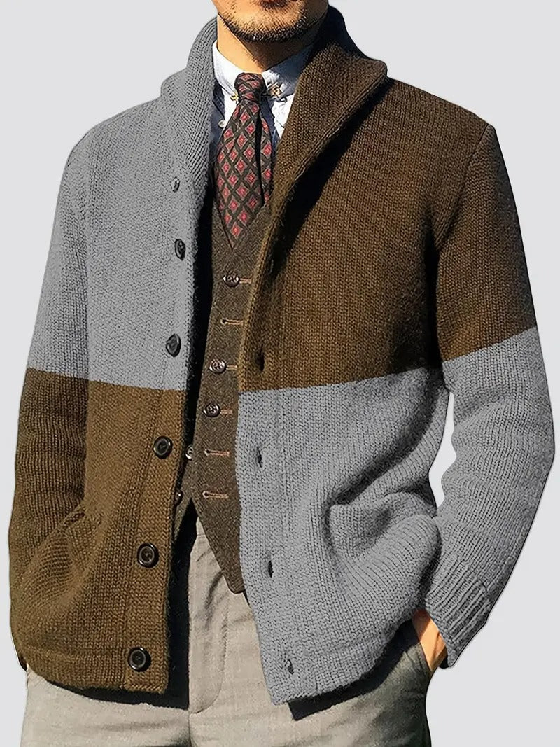 Cardigan Élégant pour Hommes à Revers