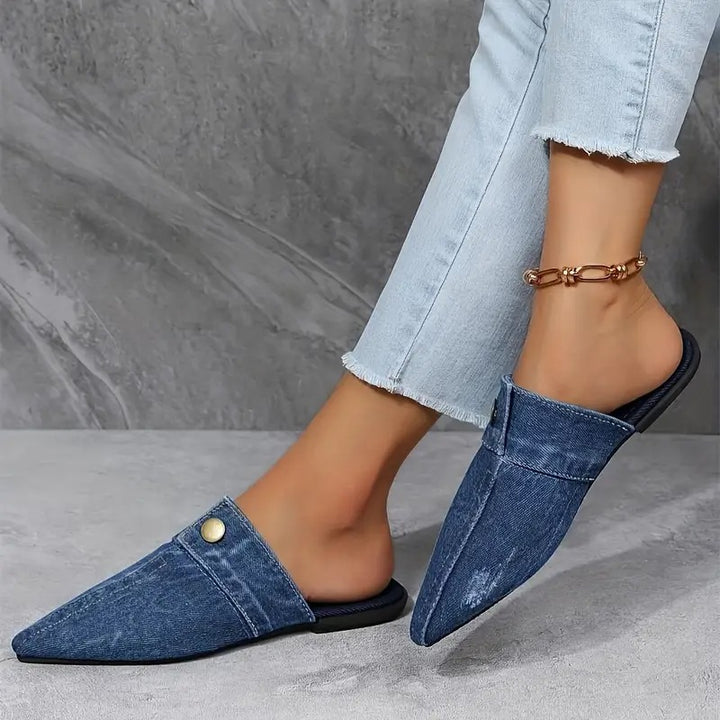 Mules d’été légères à boucle métallique
