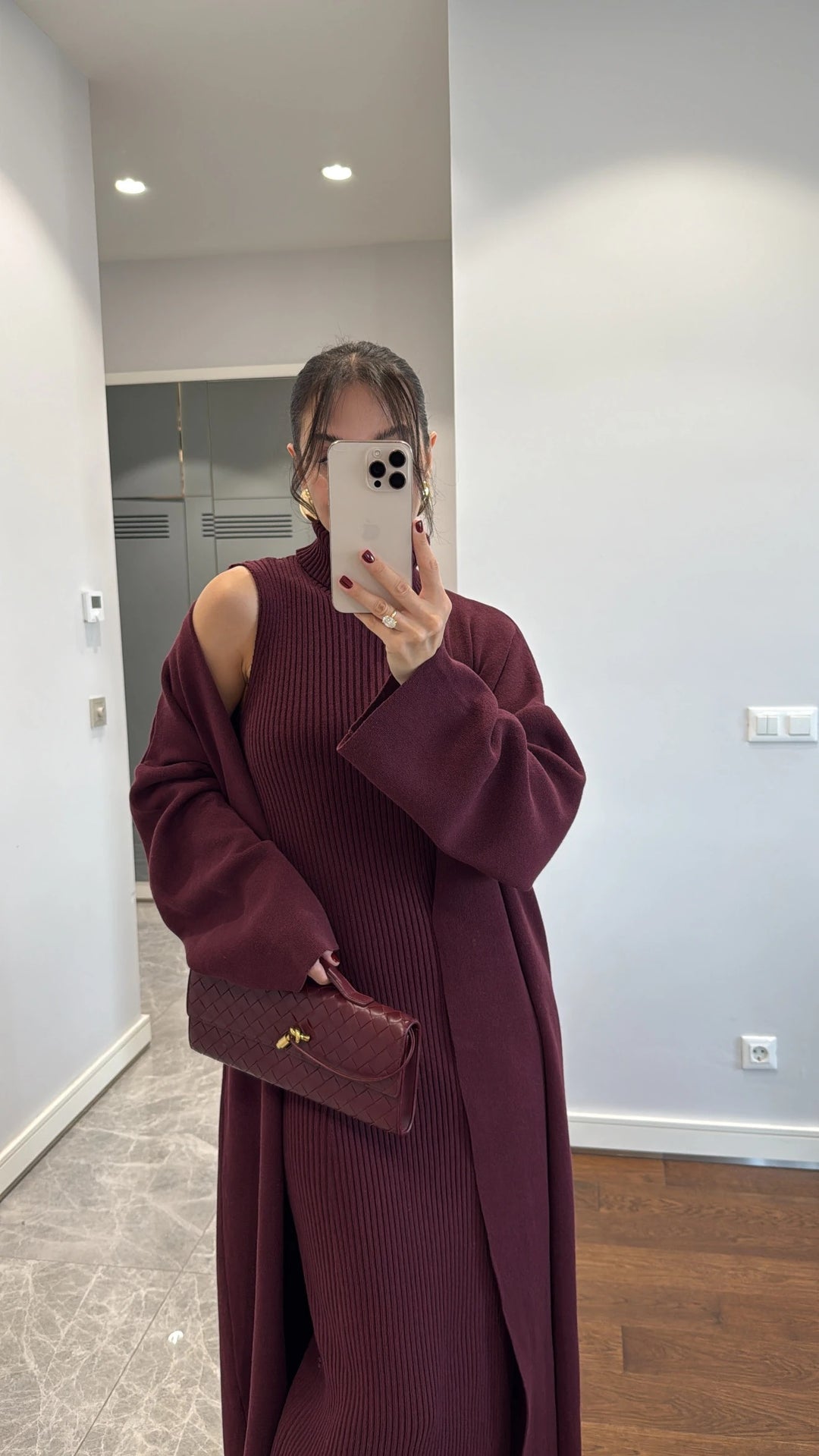 Ensemble robe et cardigan en maille