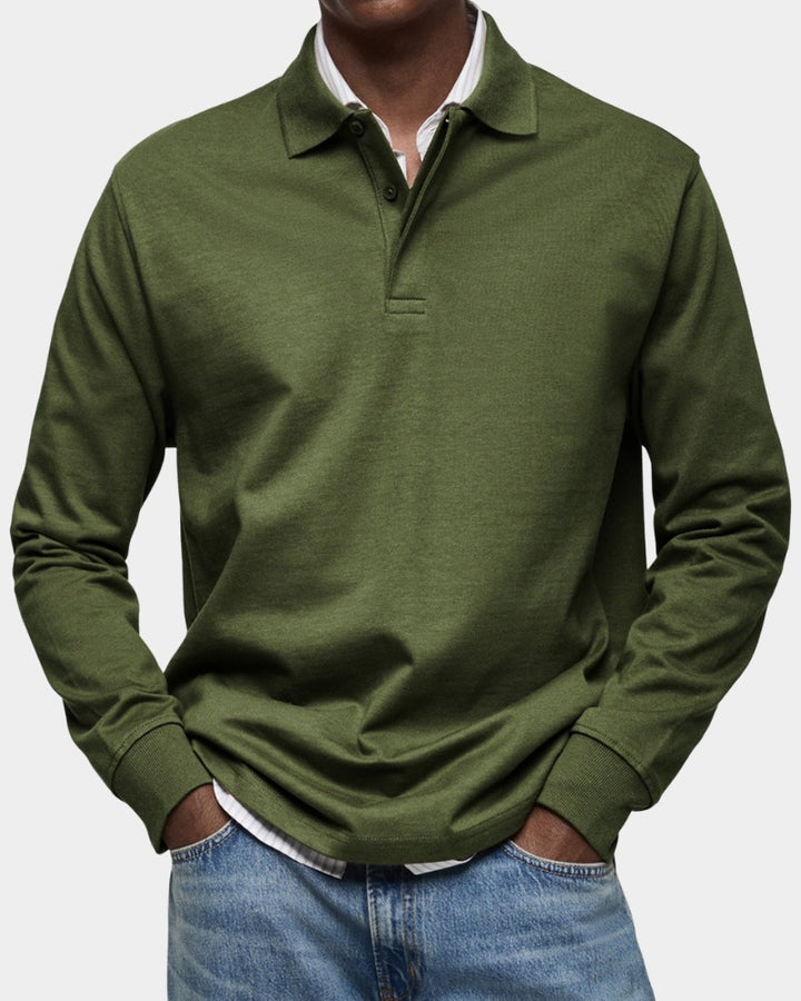 Klassisches Langarm-Polo-Shirt