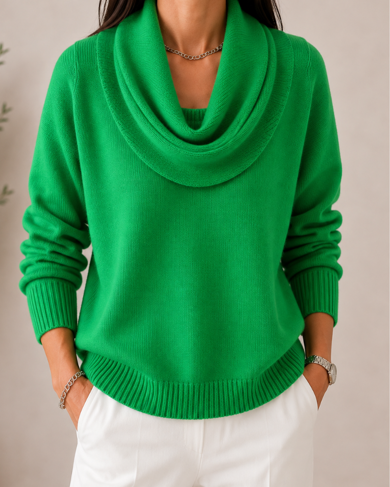 Caralina™ | Suéter de Punto con Cuello de Cowl Elegante