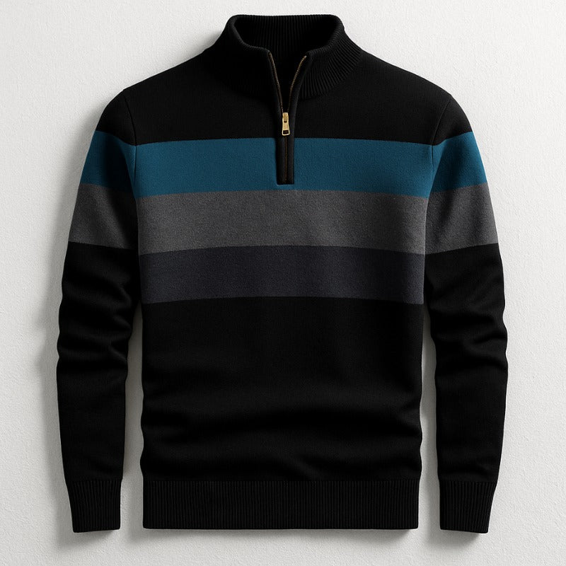 Pull quart de zip à bande