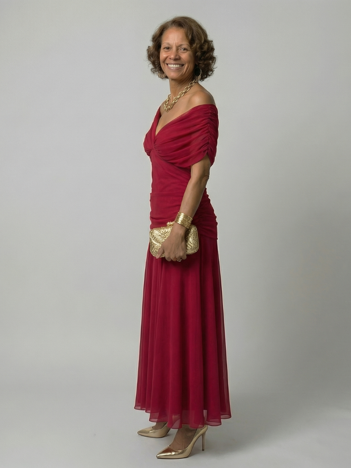 Liliana | Flowy Midi Dresses Off Shoulder