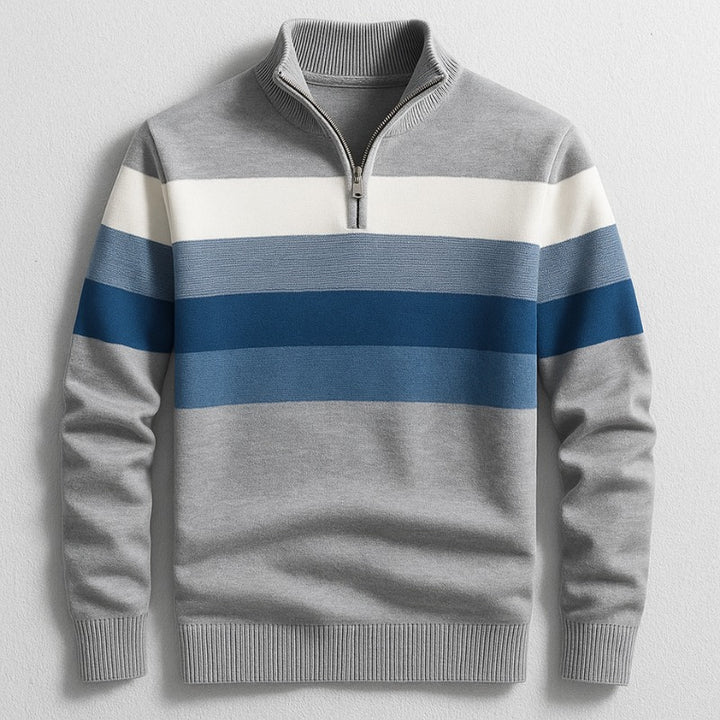 Pull quart de zip à bande
