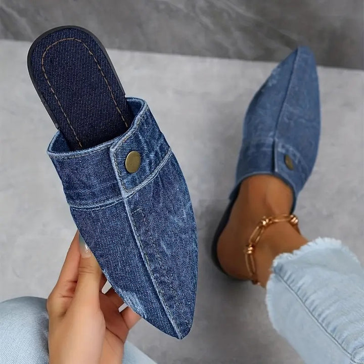 Mules d’été légères à boucle métallique