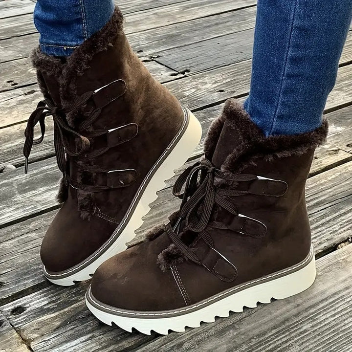 Bottes mi-mollet à talon épais pour femmes