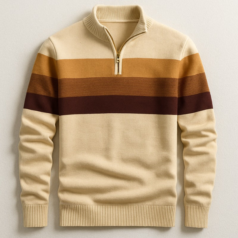 Pull quart de zip à bande