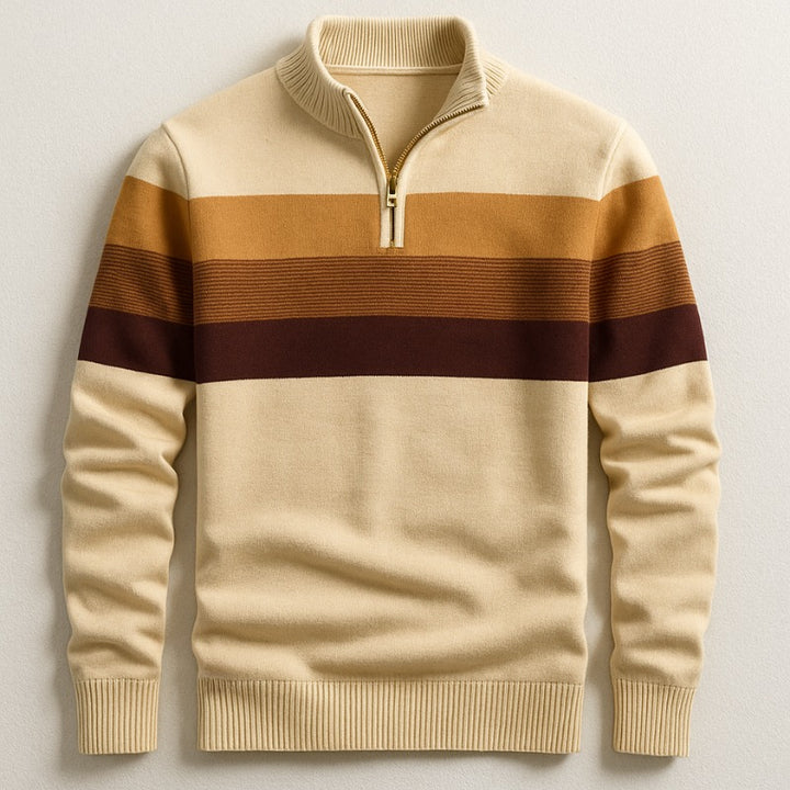 Pull quart de zip à bande