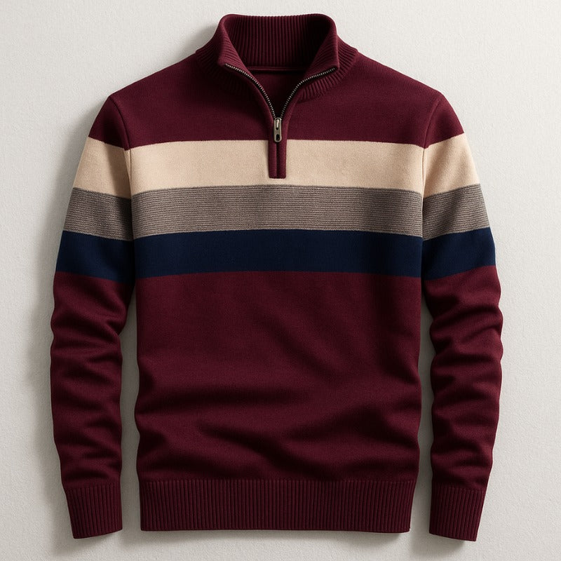 Pull quart de zip à bande