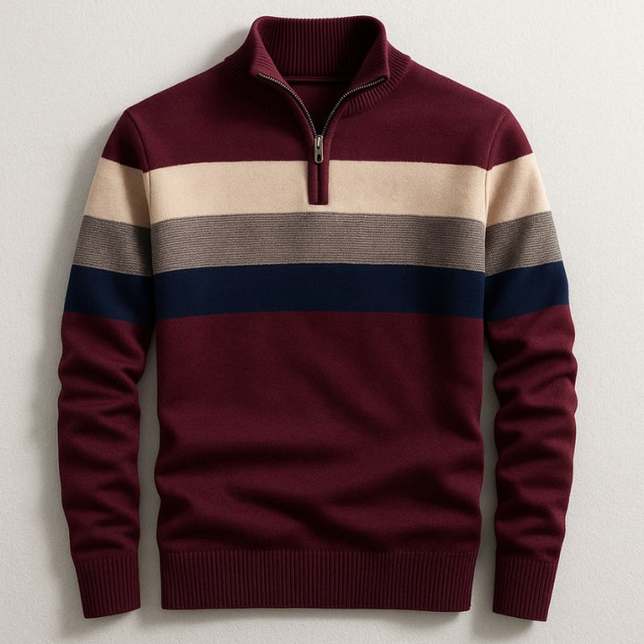 Pull quart de zip à bande