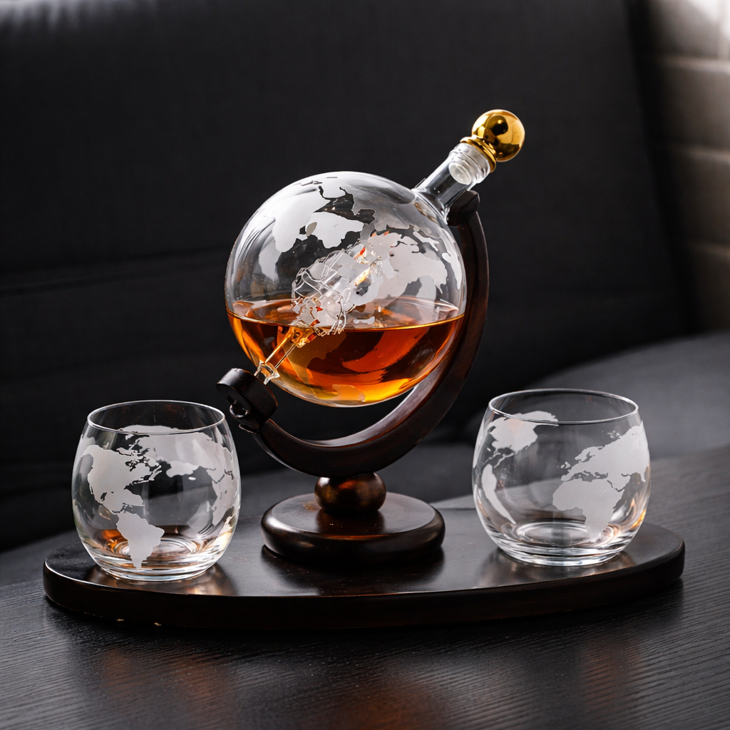 Whiskey Decanter – World Map Edition