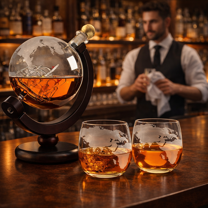 Whiskey Decanter – World Map Edition