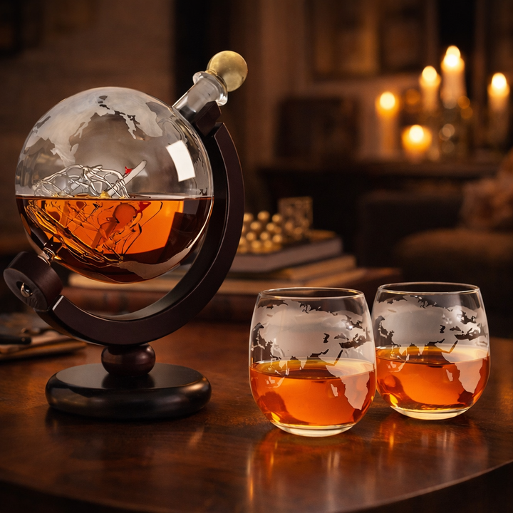 Whiskey Decanter – World Map Edition