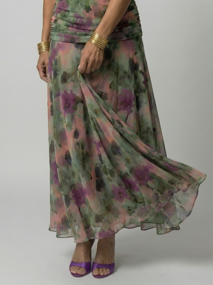 Liliana | Flowy Midi Dresses Off Shoulder