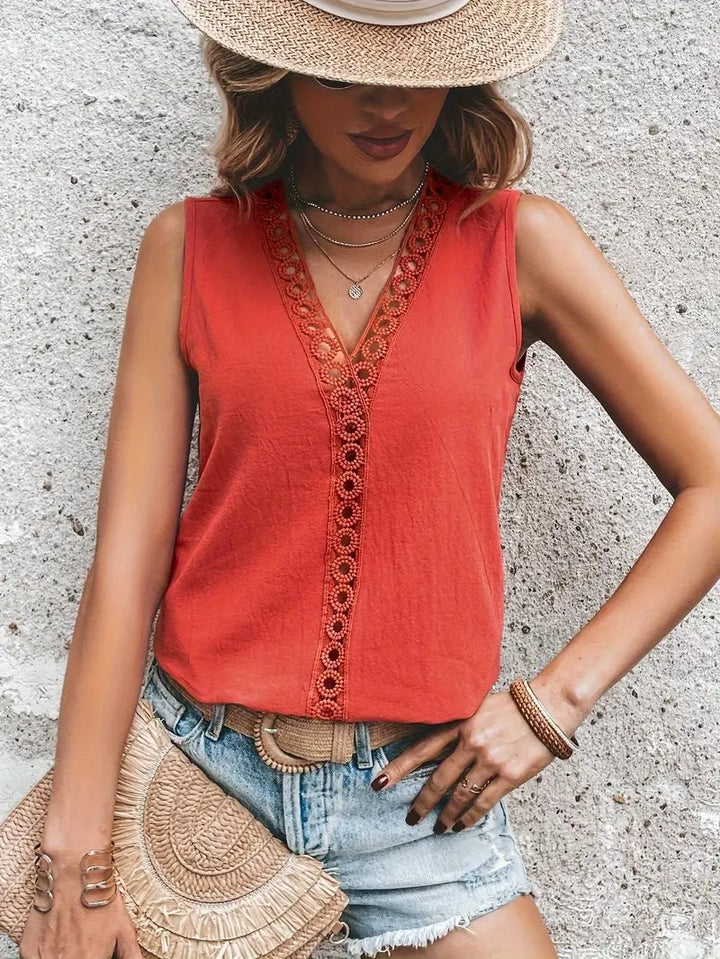Chemise Sans Manches Élégante