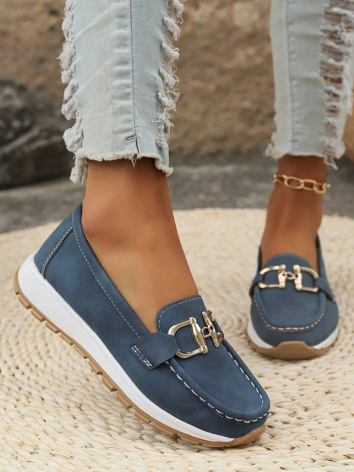Daniela - Platform Loafers with Buckle