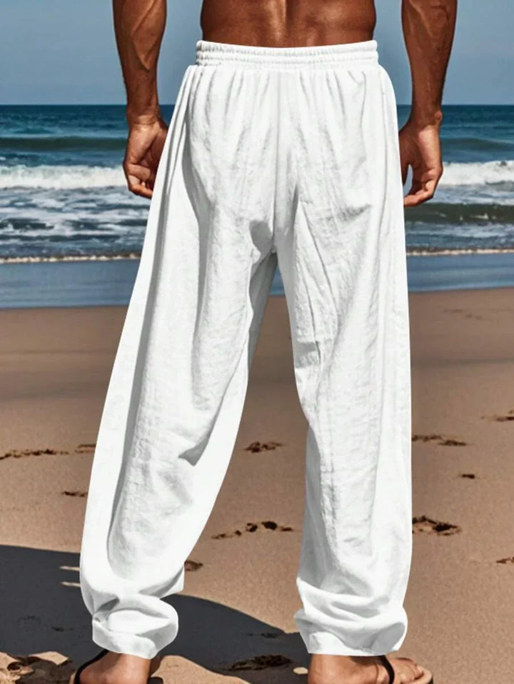 LIGHT LINEN PANTS WITH DRAWSTRING