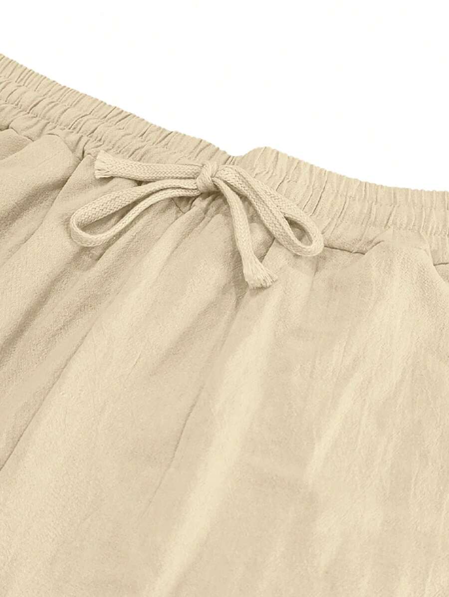 LIGHT LINEN PANTS WITH DRAWSTRING