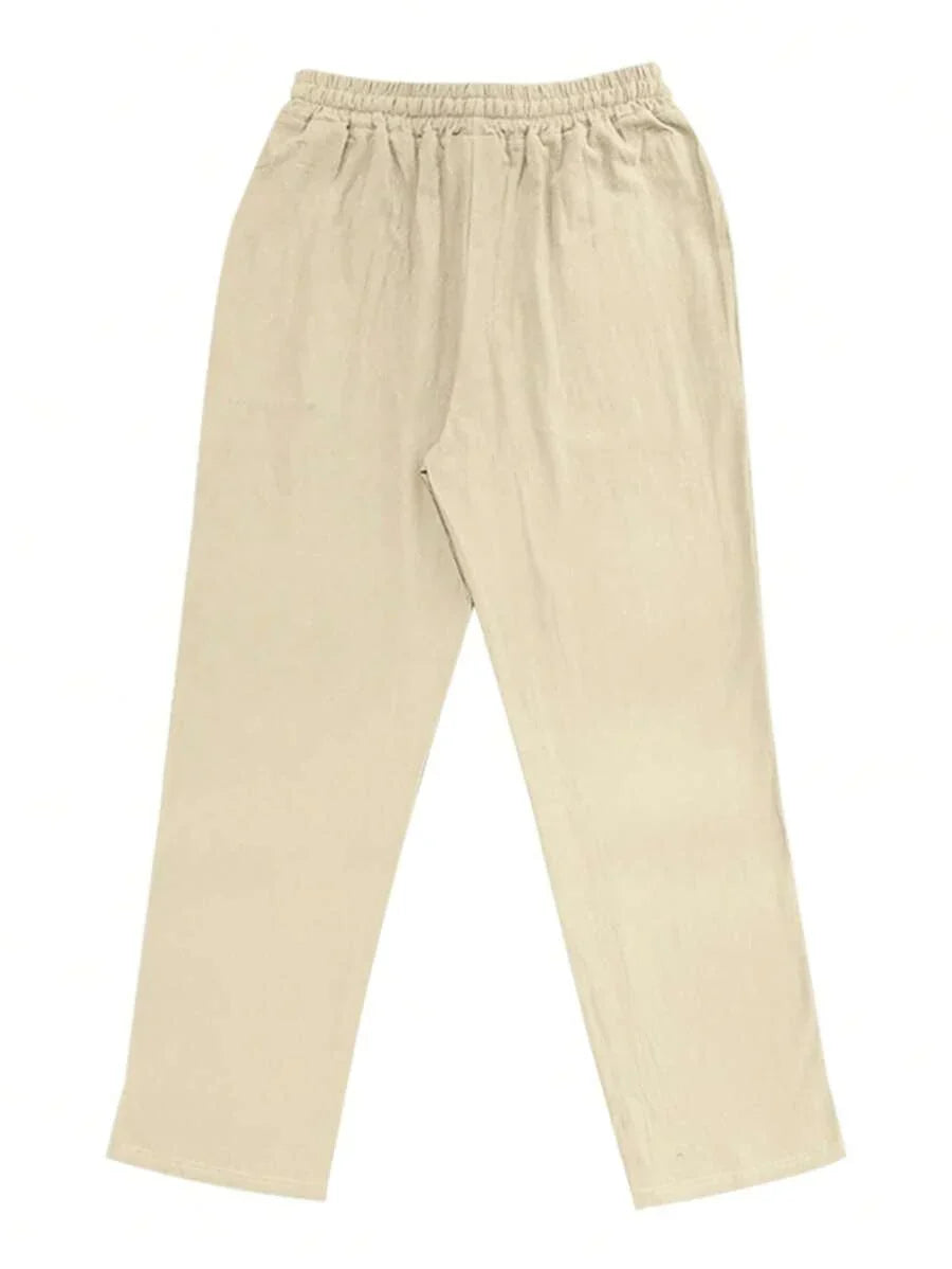 LIGHT LINEN PANTS WITH DRAWSTRING
