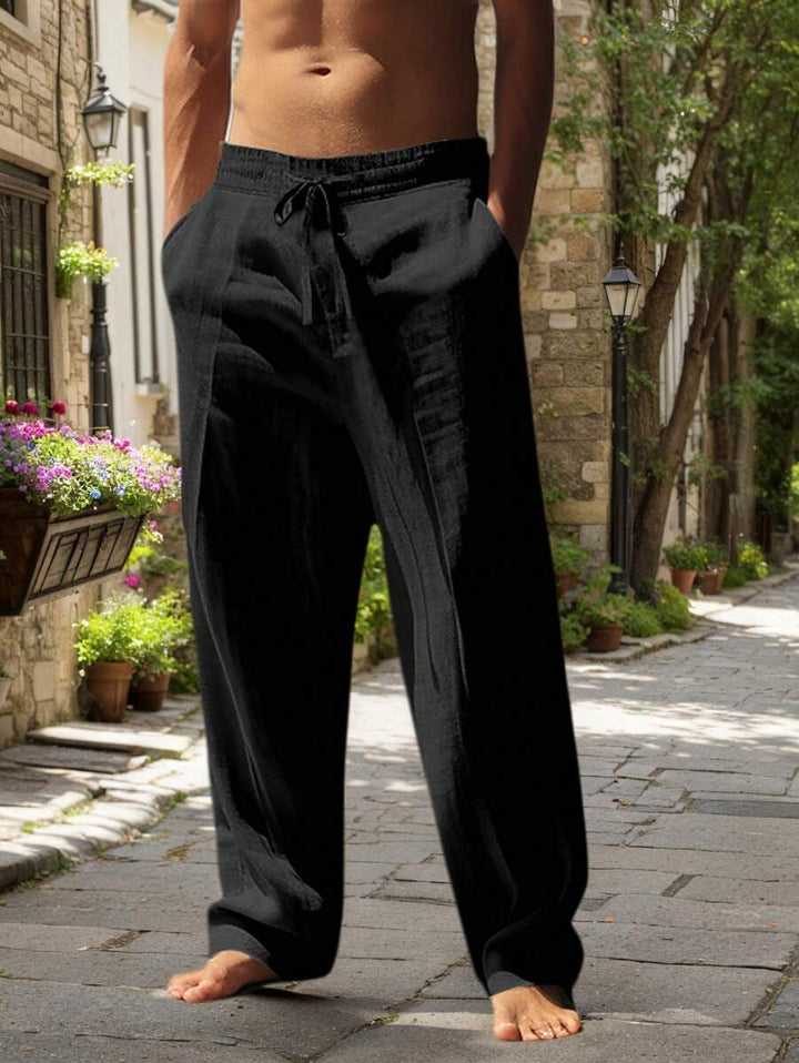 LIGHT LINEN PANTS WITH DRAWSTRING