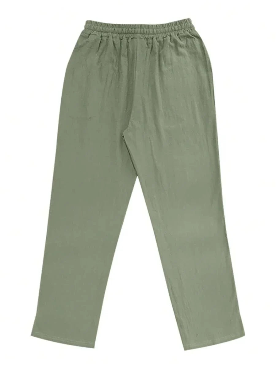 LIGHT LINEN PANTS WITH DRAWSTRING