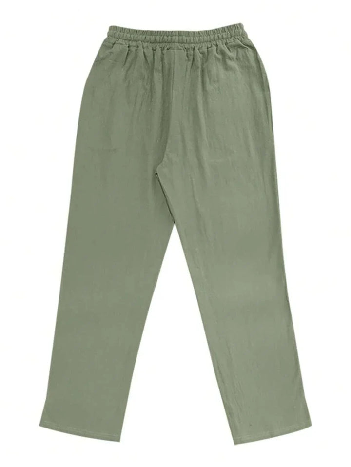 LIGHT LINEN PANTS WITH DRAWSTRING