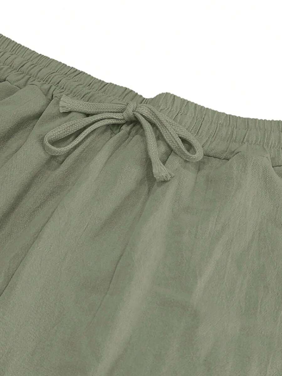 LIGHT LINEN PANTS WITH DRAWSTRING