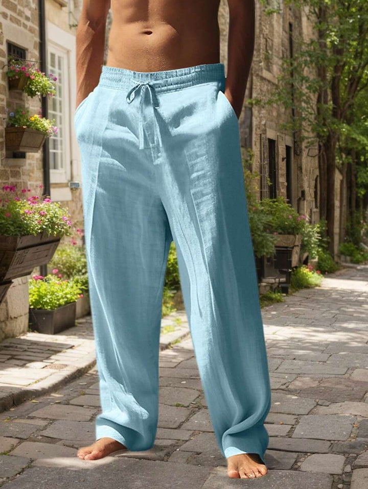 LIGHT LINEN PANTS WITH DRAWSTRING